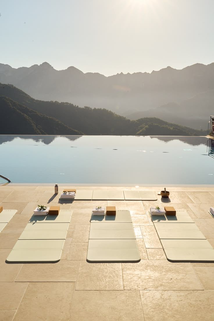Poolside at an Unfenced retreat
